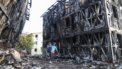 Destroyed buildings in Catia La Mar after a 7.2-magnitude earthquake struck, followed by a 7.5-magnitude aftershock less than a minute later. Getty Images