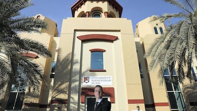 Ben Bailey, director of campus operations at the University of Birmingham in Dubai, has advised students to seek medical attention if they feel sick. Chris Whiteoak / The National