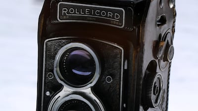 A Rolleicord camera, which Ramesh Shukla used during his career as a photographer. Chris Whiteoak / The National