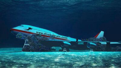 Bahrain has announced an enormous underwater dive park, which will include a submerged aircraft. Instagram / BTEA