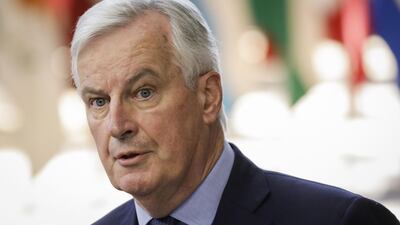Brexit Chief Negotiator Michel Barnier arrives to take part in the last day of the European Union leaders' summit to discuss Brexit and eurozone reforms. Thierry Roge/ AFP