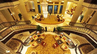 The new St Regis Hotel on Abu Dhabi's Corniche has opened in the Nations Tower building. DELORES JOHNSON / The National