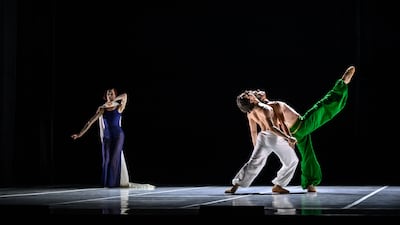 Dancers from the Bejart Ballet Lausanne perform La Route de la Soie (The Silk Road) during a dress rehearsal at the Theatre de Beaulieu in the Swiss city. AFP
