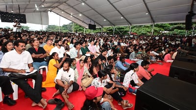 A packed audience at the Kerala Literature Festival in Kozhikode, Kerala, south-west India. Photo: Kerala Literature Festival