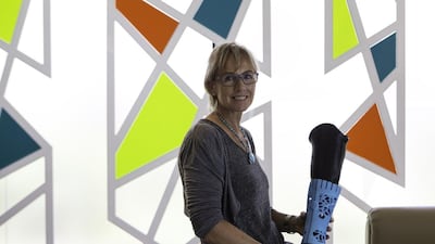 Equine physiotherapy specialist Belinda Gatland recently began using the region’s first fully 3D printed leg. Christopher Pike / The National