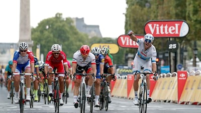 Winning Stage 21 of the Tour de France capped a fine event for Alexander Kristoff of UAE Team Emirates. Reuters
