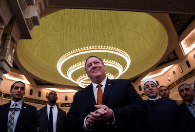 US Secretary of State Mike Pompeo during a visit to Cairo last week. AFP