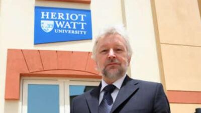 Professor Brian G D Smart, Deputy Principal of Heriot-Watt University in HWU Dubai Campus at Dubai Academic City.