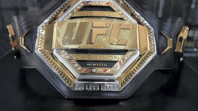 A UFC belt on display. Chris Whiteoak / The National