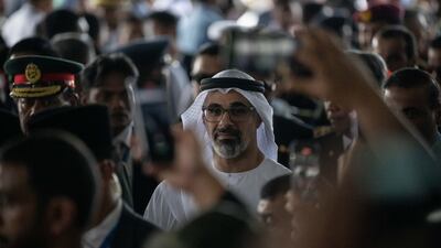 Sheikh Khaled bin Mohamed, Crown Prince of Abu Dhabi, visited the Langkawi International Maritime and Aerospace Exhibition in Malaysia alongside King Sultan Abdullah Ahmad Shah and Crown Prince Tengku Hassanal Ibrahim Alam Shah. Photo: @ADMediaOffice / Twitter
