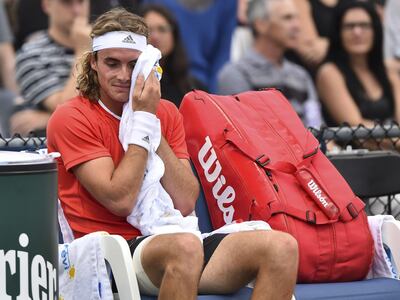 Stefanos Tsitsipas is out of the Rogers Cup in Montreal. AFP