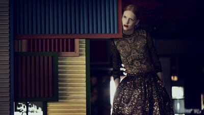 RICH PICKINGS: Top, Dh2,050, Manoush; skirt, Dh1,800, Alexis, both at Bloomingdale’