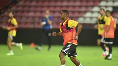 UAE national team train ahead of their World Cup 2022 Qualifier against Thailand. Courtesy UAEFA