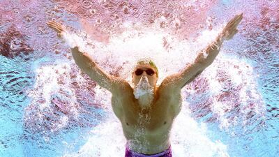 South Africa's Cameron van der Burgh competes in the semi-finals of the men's 100m breastroke at the 2015 World Aquatics Championships in Kazan, Russia on Sunday. Francois Xavier Marit / AFP