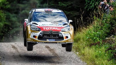 Kris Meeke of Great Britain bounced his way to third place for the Citroen Total Abu Dhabi World Rally Team after four stages of the Rally Finland. EPA/Nikos Mitsouras