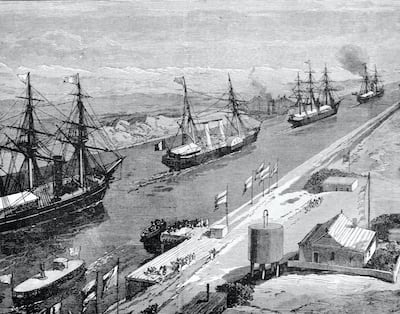The Suez Canal was a source of contention for a number of nations in 1888. Alamy
