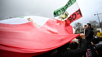 Demonstrators at an Iran solidarity rally in London last month. Reuters