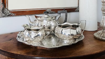Dubai company The Vintage Tearoom is selling a 1930s English tea set for Dh325. Photo: The Vintage Tearoom
