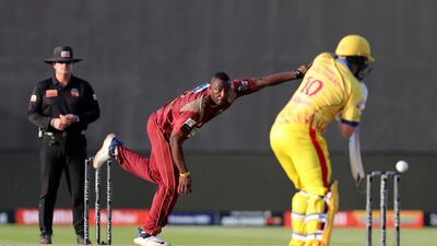 Northern Warriors' bowler Andre Russell. Chris Whiteoak / The National
