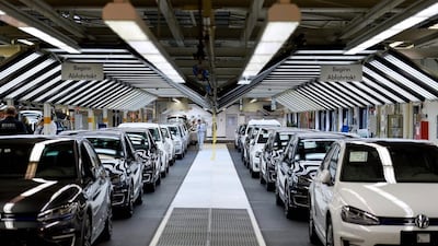 The VW plant in Wolfsburg, central Germany. The group's VW brand has seen first-quarter profits plummet. Odd Andersen / AFP