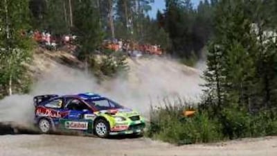Despite winning a number of stages in yesterday's leg of the Rally Finland, the BP-Ford Abu Dhabi driver Mikko Hirvonen remains second in the standings behind Sebastien Loeb.