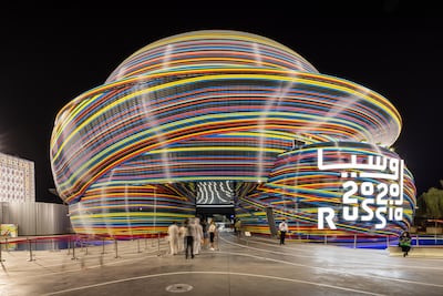 A massive sculpture of a brain is one of the main attractions of the Russia pavilion. Photo: Expo 2020 Dubai