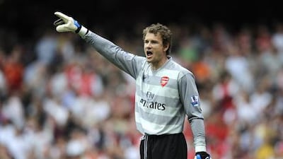 Jens Lehmann will be shouting orders to his Arsenal teammates once again, but from the bench as a back-up to No 1 goalie Manuel Almunia.