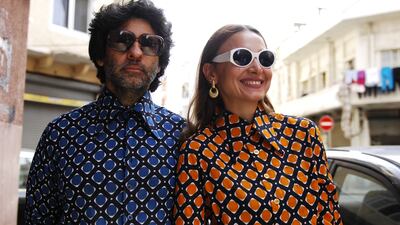 Zeid Hamdan, left, and Lynn Adib make up the music duo Bedouin Burger. Photo: Lebanese Underground