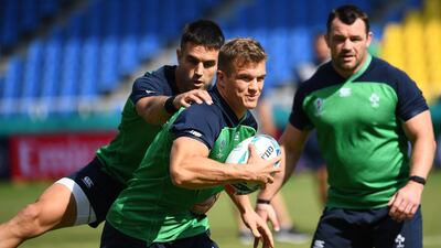 Left to right: Ireland's scrum-half Conor Murray, flanker Josh van der Flier and prop Cian Healy. AFP