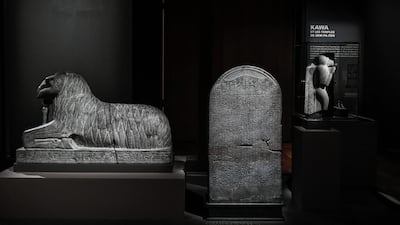 The exhibited pieces are sourced from museums around the world including The Louvre, The British Museum, and The Berlin Ägyptisches Museum.