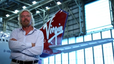 Sir Richard Branson at London's Heathrow Airport in 2008.