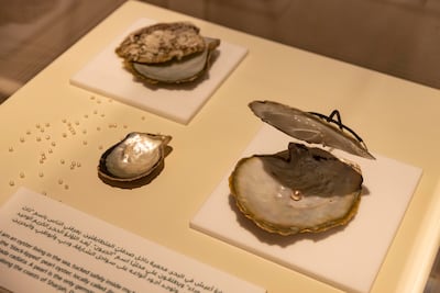 Different types of pearls on display. Antonie Robertson / The National