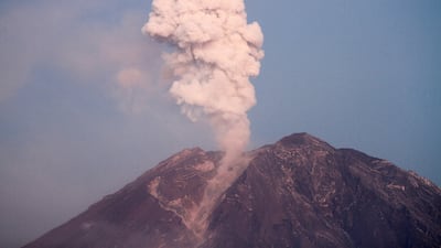 Mount Semeru spews volcanic material during an eruption in East Java province, Indonesia. Reuters