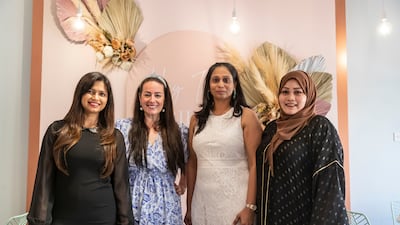 A group of women set up a Facebook page to help those in need. From L to R: Kavita Faiz; Victoria Van Der Auwera; Diana DSouza; and Anida Pinansilo.