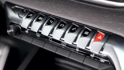 The central console's button navigation system.