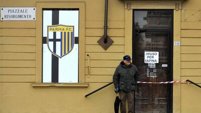 Parma finished bottom of Serie A last season after struggling to pay their bills, including the players’ wages. Marco Vasini / AP Photo