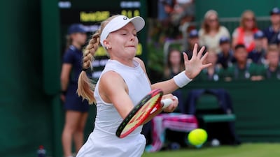 Britain's Harriet Dart in action during her first-round opponent Christina McHale of the US. Reuters