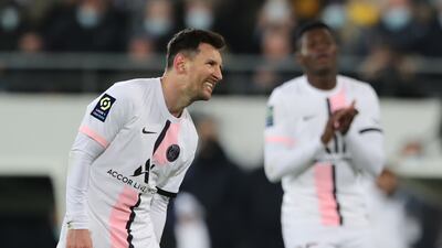 Lionel Messi reacts. Reuters