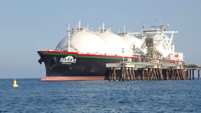 An LNG vessel at a jetty in the Omani port city of Sur. Photo: Oman LNG