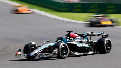 Mercedes driver George Russell. AP