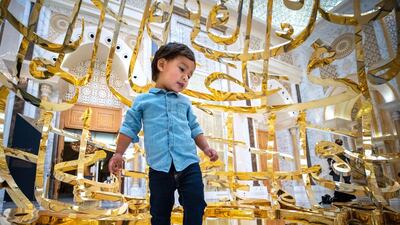 Tiago enjoys his visit to Qasr Al Watan.