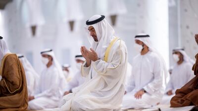 President Sheikh Mohamed attends prayers to celebrate Eid Al Adha.