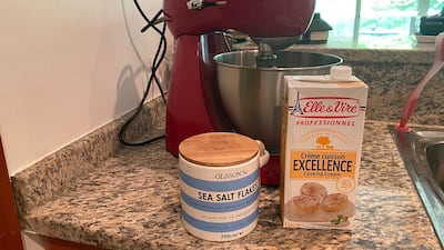 The ingredients list: butter and optional salt. Farah Andrews / The National