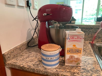 The ingredients list: butter and optional salt. Farah Andrews / The National