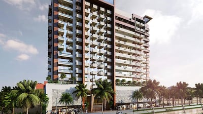 The 12-storey development will have 284 residential units – 137 studios, 124 one-bedroom apartments and 23 two-bedroom apartments – when completed in 2018. Courtesy Azizi Developments