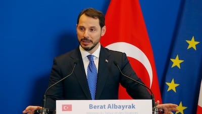 Lira hit again as Turkey's Berat Albayrak warns on US sanctions. AP
