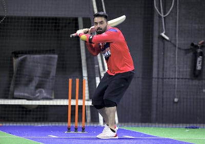 Karan Singh Sandhu practices at Insportz Club, Al Quoz, Dubai. Chris Whiteoak / The National