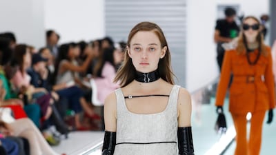 A model walks the runway at the Gucci Spring/Summer 2020 fashion show during Milan Fashion Week. John Phillips/Getty Images for Gucci