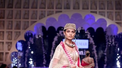 A Ritu Kumar wedding outfit made from Benares brocade. Courtesy Ritu Kumar