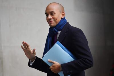 Liberal Democrat parliamentary candidate Chuka Umunna arrives at the BBC studios in London on December 1, 2019. AFP / Ben STANSALL